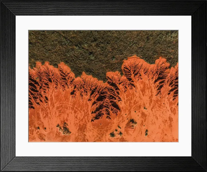 Framed Print : Sandstone rocks at James Price Point shot from directly above, The Kimberley, Western Australia, Australia Framed Print : Sandstone rocks at James Price Point shot from directly above, The Kimberley, Western Australia, Australia