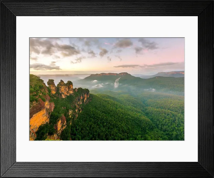 Framed Print : Echo Point misty sunrise Framed Print : Echo Point misty sunrise