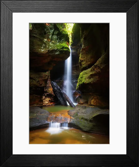 Framed Print : Canyon waterfall
