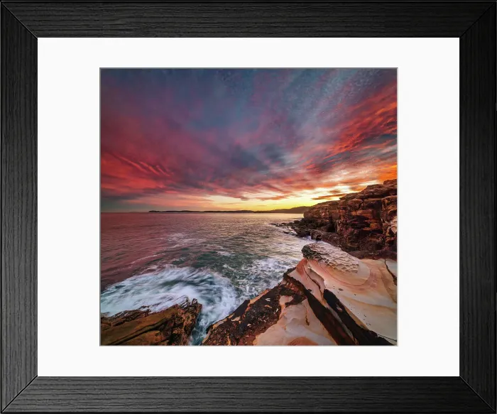 Framed Print : Bouddi sunset