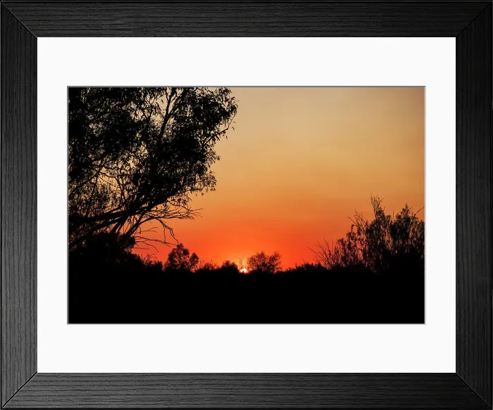 Framed Print : Outback sunset
