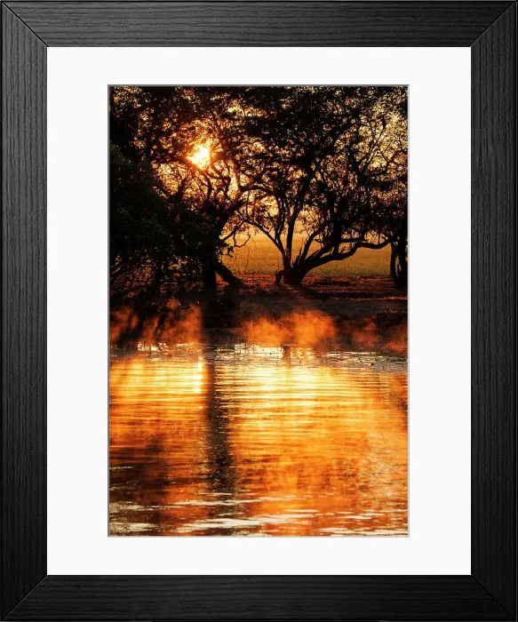 Framed Print : Sunrise over water Framed Print : Sunrise over water