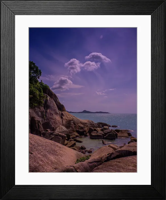 Framed Print : Grandfather and Grandmother rocks, near Lamai beach, Ko Samui, Thailand