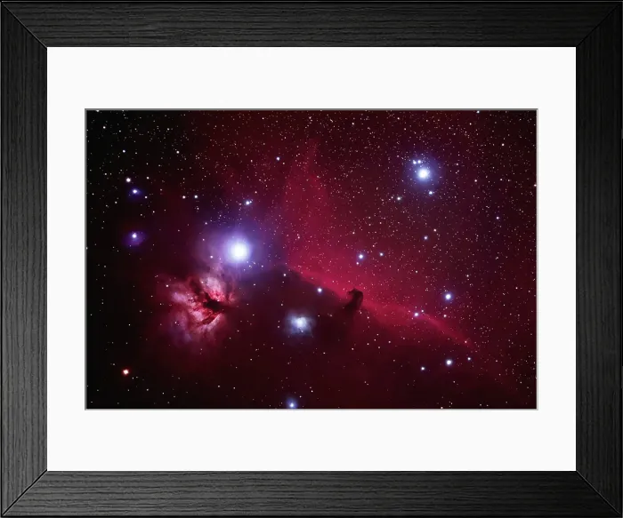 Framed Print : Flame and Horsehead Nebula