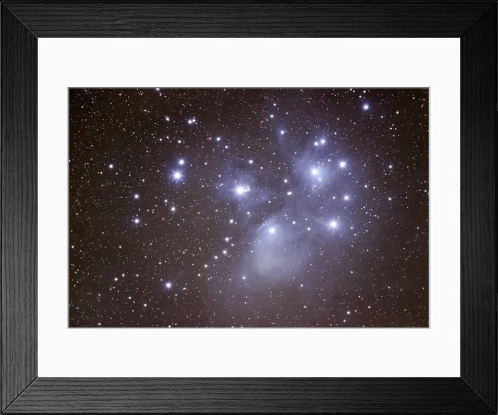 Framed Print : Pleides, also known as Messier 45 (M45), seven sisters or Subaru