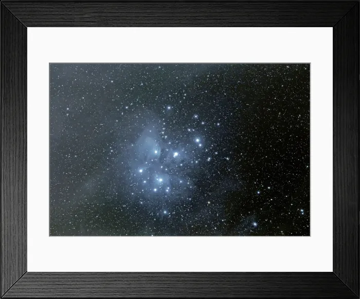 Framed Print : The Pleiades star cluster