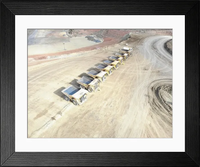 Framed Print : Dump Trucks Mining Framed Print : Dump Trucks Mining
