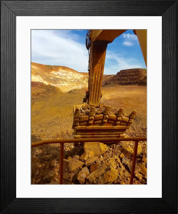 Framed Print : Excavator View