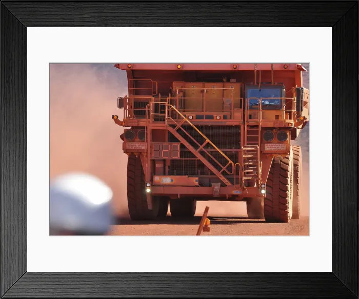 Framed Print : Mining Truck, Pilbara Western Australia