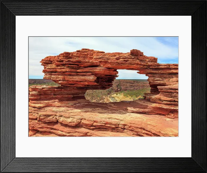 Framed Print : Natures Window Natural Rock Formation - Kalbarri National Park, Western Australia Framed Print : Natures Window Natural Rock Formation - Kalbarri National Park, Western Australia