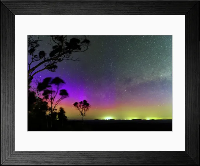 Framed Print : Aurora Australis Seen from Mount Dale - Armadale, Western Australia
