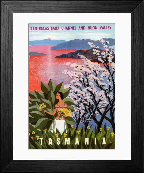 Framed Print : D'Entrecasteaux Channel and Huon Valley, Tasmania