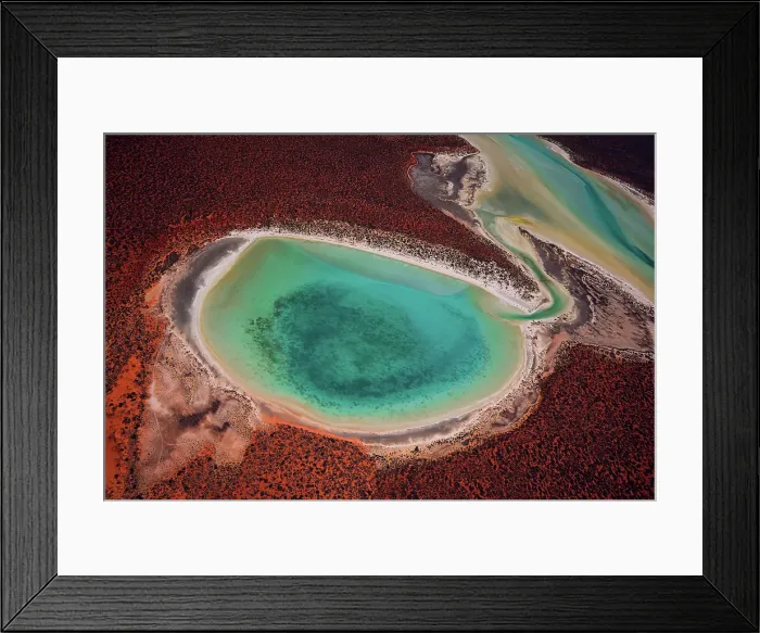 Framed Print : Flying over Shark Bay Framed Print : Flying over Shark Bay
