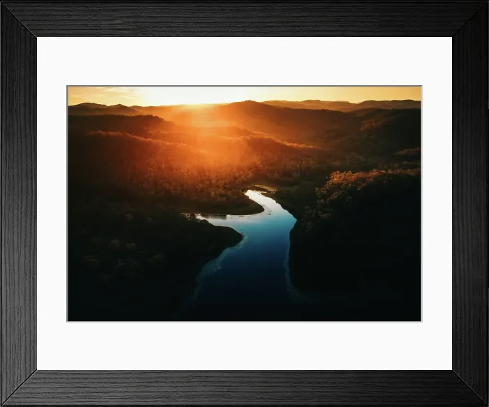 Framed Print : Gold Creek Reservoir in Upper Brookfield, Brisbane at sunset in winter Framed Print : Gold Creek Reservoir in Upper Brookfield, Brisbane at sunset in winter