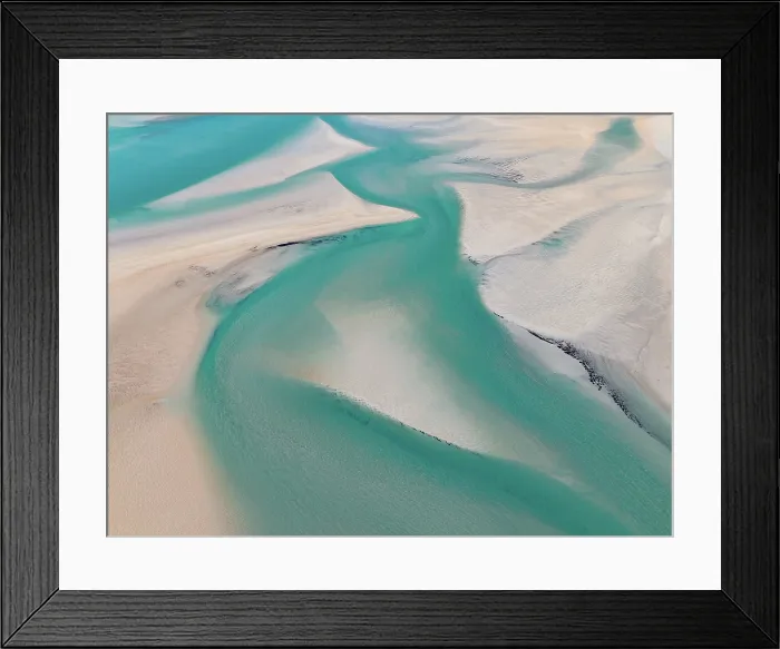 Framed Print : Abstract aerial image showing water channels in Willie Creek estuary Framed Print : Abstract aerial image showing water channels in Willie Creek estuary