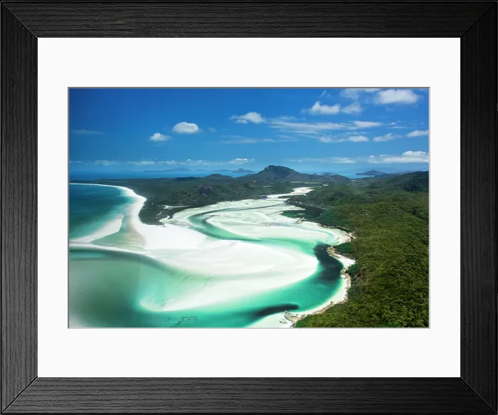 Framed Print : Whitsunday Islands Areal Shot