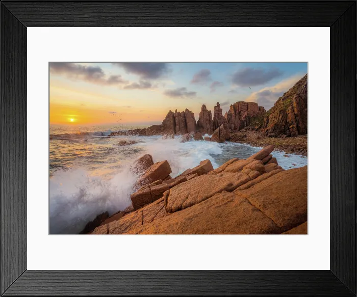 Framed Print : The Pinnacles rock formation the iconic landscape of Cape Woolamai during the sunset, Australia Framed Print : The Pinnacles rock formation the iconic landscape of Cape Woolamai during the sunset, Australia