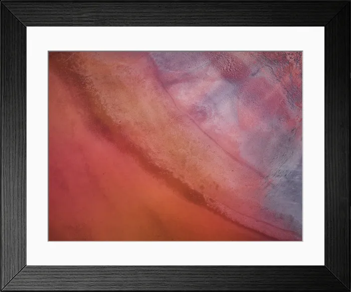 Framed Print : Abstract drone image showing a dry lake in the Australian outback Framed Print : Abstract drone image showing a dry lake in the Australian outback
