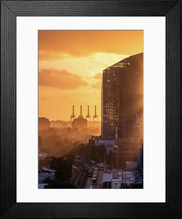 Framed Print : Port Melbourne Sunset, Melbourne, Australia Framed Print : Port Melbourne Sunset, Melbourne, Australia