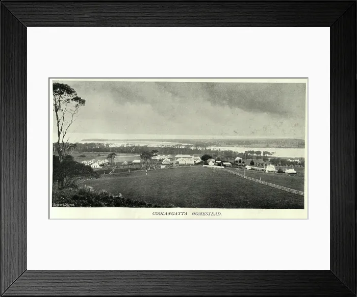 Framed Print : Coolangatta homestead, New South Wales, Australia, Victorian, 1890s, Vintage photograph 19th Century