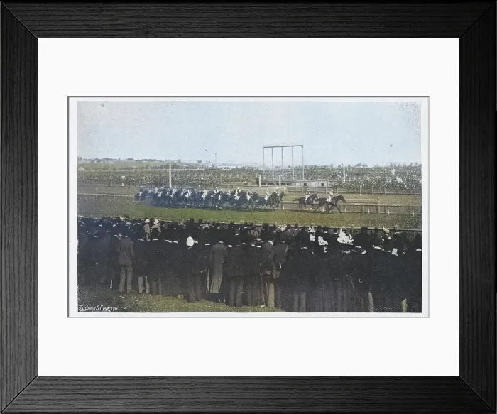 Framed Print : Melbourne Cup, Thoroughbred horse race, Victorian, 1890s, Vintage photograph, 19th Century