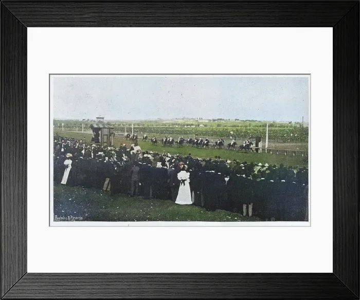 Framed Print : Melbourne Cup, Thoroughbred horse race, Victorian, 1890s, Vintage photograph, 19th Century