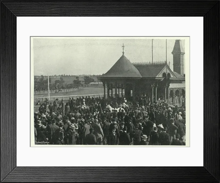 Framed Print : Weighing in at Melbourne Cup, Thoroughbred horse race, Victorian, 1890s, Vintage photograph, 19th Century