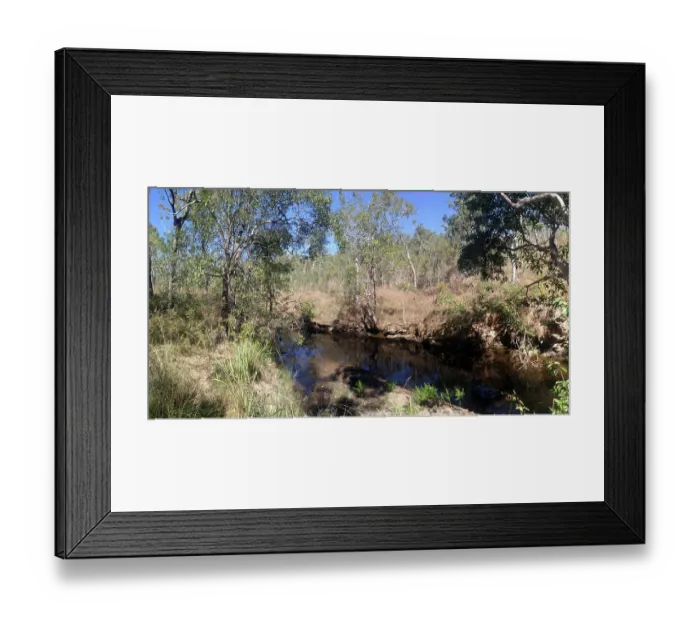 Framed Print : Waterhole. Over half the alluvial gold won in Queensland Framed Print : Waterhole. Over half the alluvial gold won in Queensland