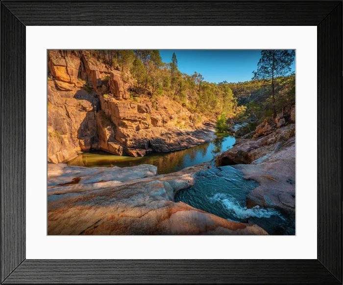 Framed Print : Spring Creek canyon and Woolshed falls