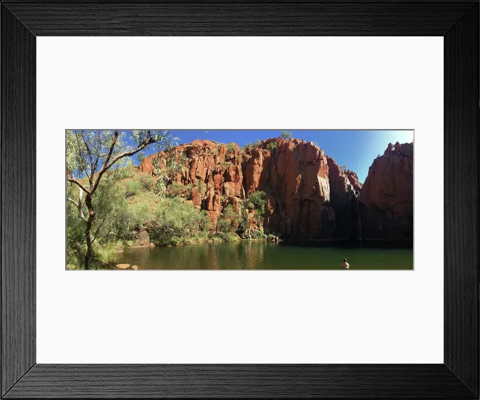 Framed Print : Panoramic landscape view of Python Pool Western Australia