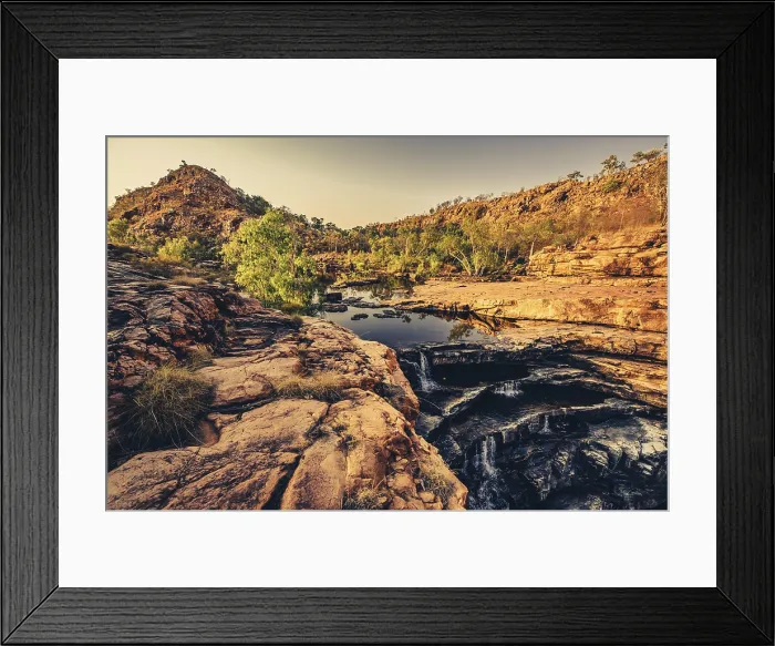 Framed Print : Bell Gorge, The Kimberleys, waterfall Framed Print : Bell Gorge, The Kimberleys, waterfall