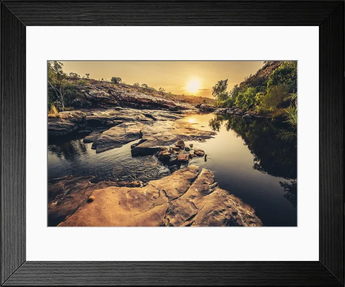 Framed Print : Bell Gorge, The Kimberleys, sunrise in the outback