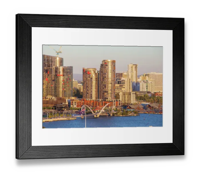 Framed Print : Elizabeth Quay and Central Business District, Perth - Western Australia