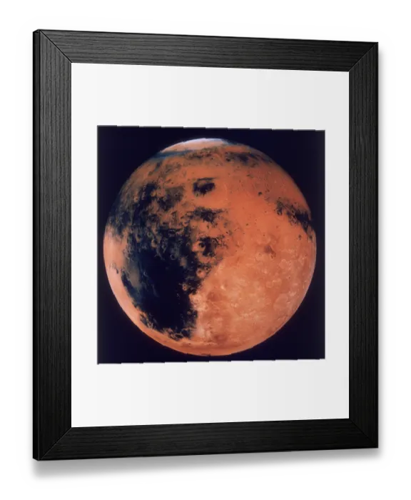 Framed Print : Mars. A mosaic of the Schiaparelli Hemisphere of the planet Mars