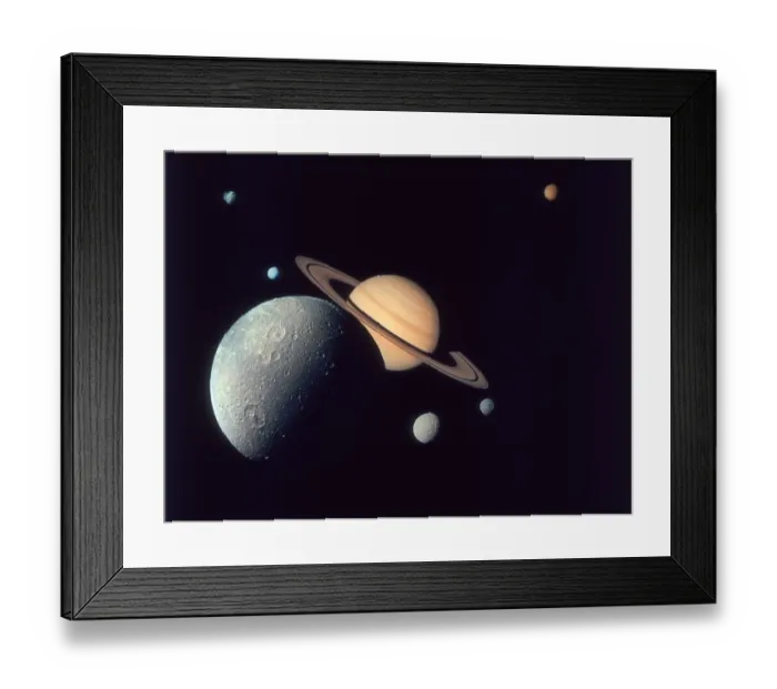 Framed Print : Moons Of Saturn Framed Print : Moons Of Saturn
