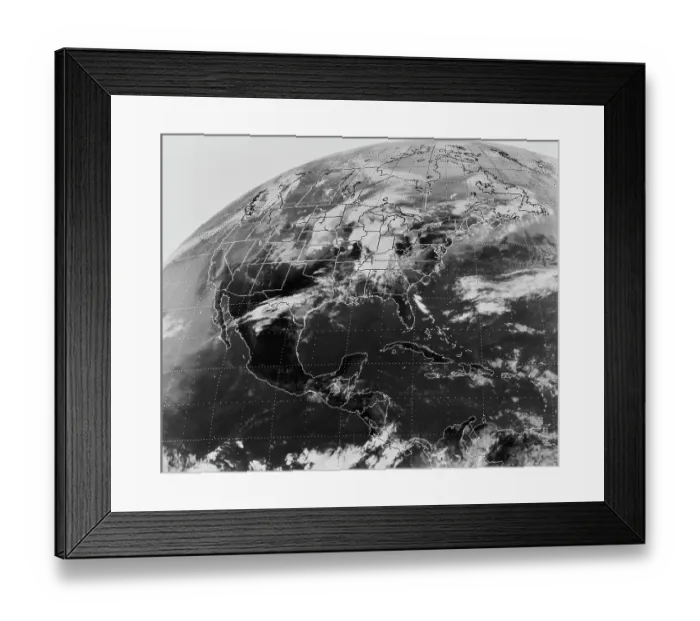 Framed Print : Satellite View Of North America