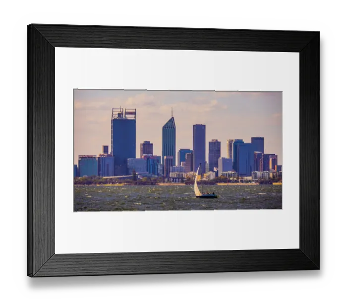 Framed Print : Swan river views in the city of Perth Framed Print : Swan river views in the city of Perth