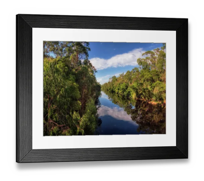 Framed Print : Bemm River reflections in the summer Framed Print : Bemm River reflections in the summer