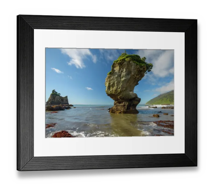 Framed Print : Motukiekie Beach and Greymouth - New Zealand Framed Print : Motukiekie Beach and Greymouth - New Zealand