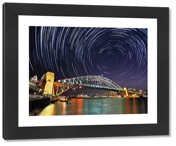 Star-trail over Sydney Harbour Bridge