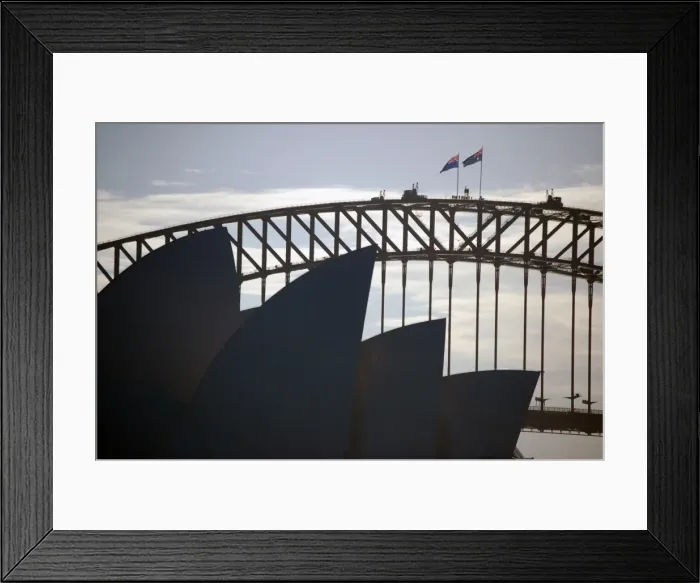 Framed Print : Sydney Opera House and the Harbour Bridge