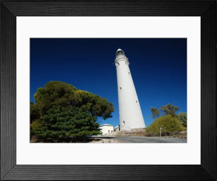 Framed Print : White Lighthouse