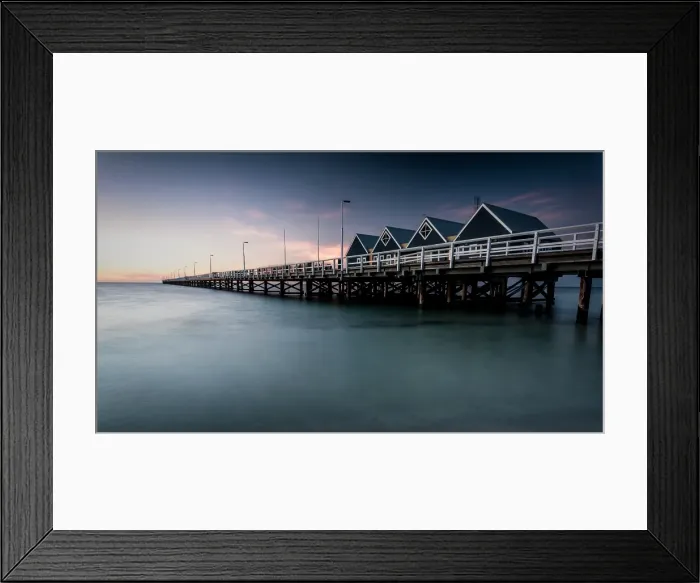 Framed Print : Jetty. Sunrise at the worlds second longest jetty at Busselton, Western Australia