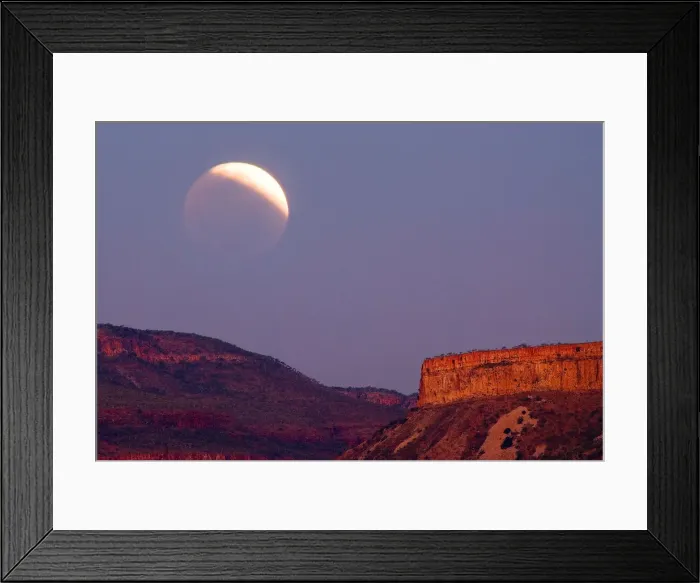 Framed Print : Moon Eclipse Cockburn Ranges East Kimberley WA
