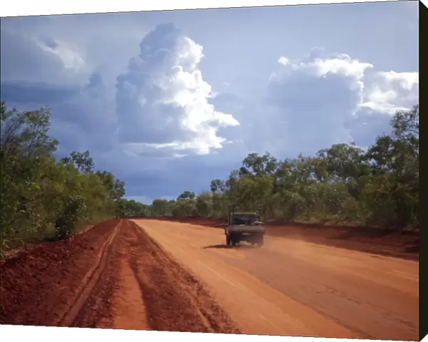 Four Wheel Drive driving through Australian bush