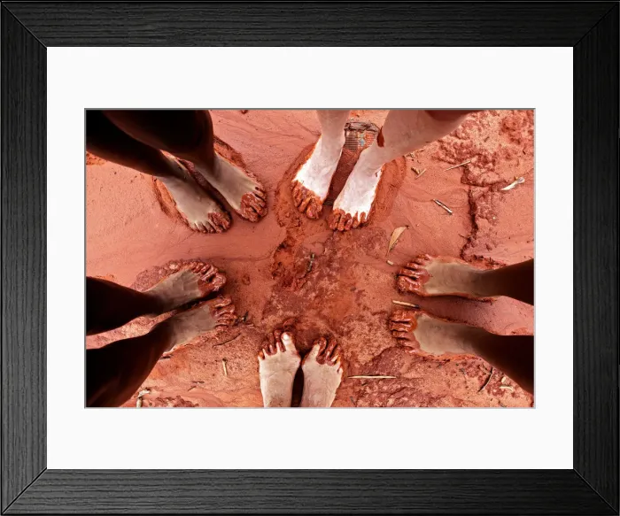 Framed Print : Feet in red sand on beach in Broome, WA Framed Print : Feet in red sand on beach in Broome, WA