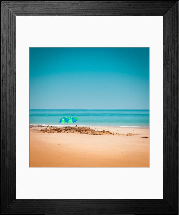 Framed Print : Relaxing and enjoying beach in broome