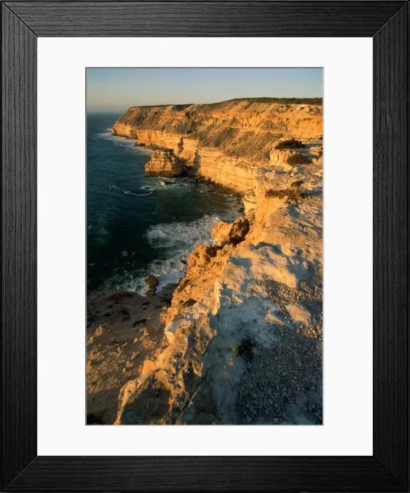 Framed Print : Limestone Cliffs Near Kalbarri in Australia