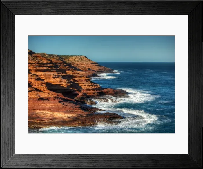 Framed Print : Coastal Cliffs Kalbarri, Western Australia