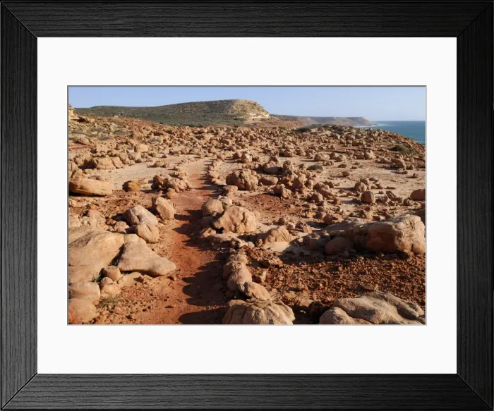 Framed Print : Lonely path through Rainbow Valley, Kalbarri Coast National Park, Western Australia, Australia Framed Print : Lonely path through Rainbow Valley, Kalbarri Coast National Park, Western Australia, Australia